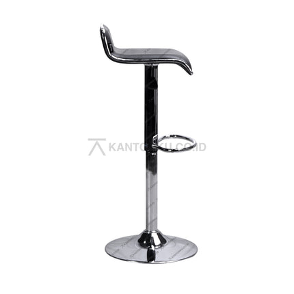 Kursi Bar Ergotec dengan desain modern, dilengkapi sistem hidrolik, footring, dan kaki berbahan chrome – tersedia di Kantorku.co.id.