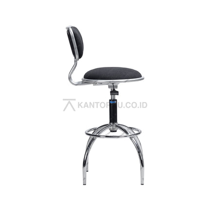 Kursi bar tinggi Ergotec 101B warna stylish dengan base chrome – Kantorku.