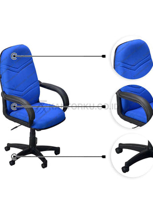 Kursi Kantor Ergonomis - Kursi Kerja desain Minimalis - Kursi Staff - Kursi Karyawan - kursi dengan roda, dan tuas hidrolik - Kursi Kantor 506 T ERGOTEC ergonomis cocok digunakan sebagai kursi rapat desain elegan harga ramah di kantong - ERGOTEC 506T - KANTORKU