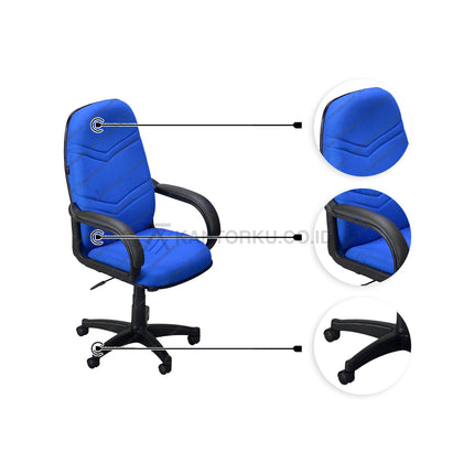 Kursi Kantor Ergonomis - Kursi Kerja desain Minimalis - Kursi Staff - Kursi Karyawan - kursi dengan roda, dan tuas hidrolik - Kursi Kantor 506 T ERGOTEC ergonomis cocok digunakan sebagai kursi rapat desain elegan harga ramah di kantong - ERGOTEC 506T - KANTORKU