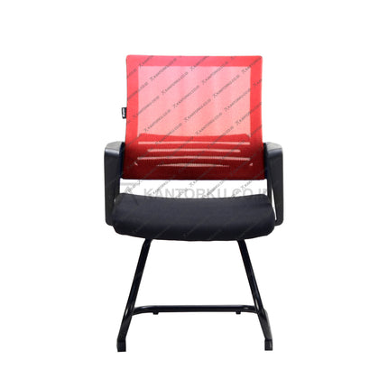 Kursi Kantor Ergonomis - Kursi Visitor sandaran jaring - Kursi Kerja desain Minimalis - Kursi Staff - Kursi Karyawan - KURSI TANPA RODA - Kursi Hadap - Kursi Tunggu - Kursi Visitor - Kursi Meeting kursi Rapat - desain elegan harga ramah di kantong - ERGOTEC 777 U - KANTORKU 