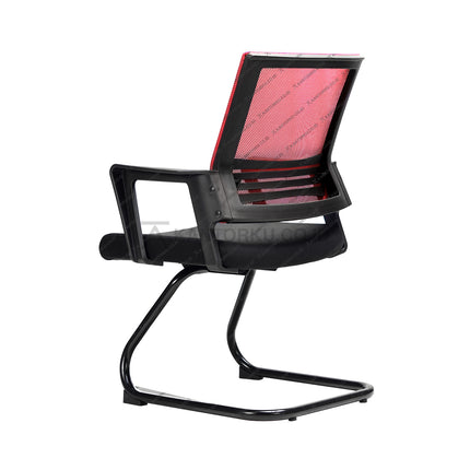 Kursi Kantor Ergonomis - Kursi Visitor sandaran jaring - Kursi Kerja desain Minimalis - Kursi Staff - Kursi Karyawan - KURSI TANPA RODA - Kursi Hadap - Kursi Tunggu - Kursi Visitor - Kursi Meeting kursi Rapat - desain elegan harga ramah di kantong - ERGOTEC 777 U - KANTORKU 