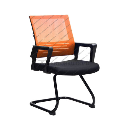 Kursi Kantor Ergonomis - Kursi Visitor sandaran jaring - Kursi Kerja desain Minimalis - Kursi Staff - Kursi Karyawan - KURSI TANPA RODA - Kursi Hadap - Kursi Tunggu - Kursi Visitor - Kursi Meeting kursi Rapat - desain elegan harga ramah di kantong - ERGOTEC 777 U - KANTORKU 