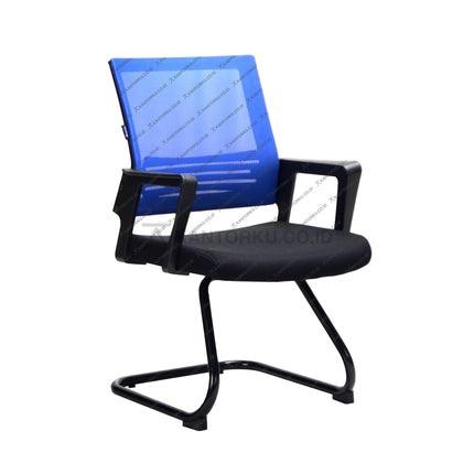 Kursi Kantor Ergonomis - Kursi Visitor sandaran jaring - Kursi Kerja desain Minimalis - Kursi Staff - Kursi Karyawan - KURSI TANPA RODA - Kursi Hadap - Kursi Tunggu - Kursi Visitor - Kursi Meeting kursi Rapat - desain elegan harga ramah di kantong - ERGOTEC 777 U - KANTORKU 