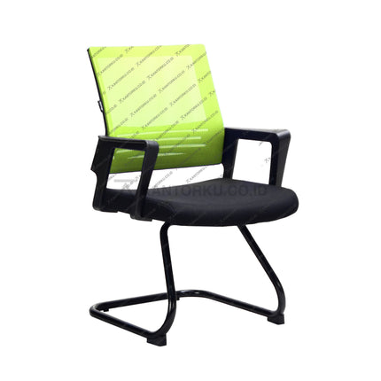 Kursi Kantor Ergonomis - Kursi Visitor sandaran jaring - Kursi Kerja desain Minimalis - Kursi Staff - Kursi Karyawan - KURSI TANPA RODA - Kursi Hadap - Kursi Tunggu - Kursi Visitor - Kursi Meeting kursi Rapat - desain elegan harga ramah di kantong - ERGOTEC 777 U - KANTORKU 