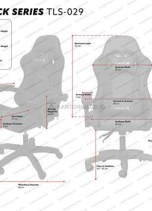 Kursi premium Timeless Star TLS-029 berdesain kokoh dan nyaman – Tersedia di kantorku.co.id