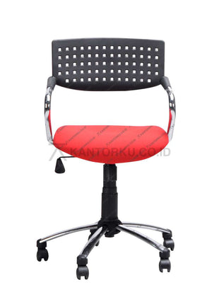 Kursi kantor Ergotec 842S elegan dengan material mesh dan kaki chrome dari Kantorku