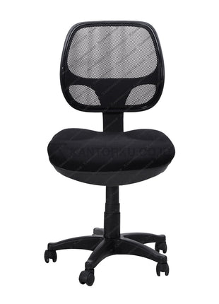 Black office chair with mesh back on a white background - KANTORKU.CO.ID Solusi Tepat Kebutuhan Kantor Kamu!!