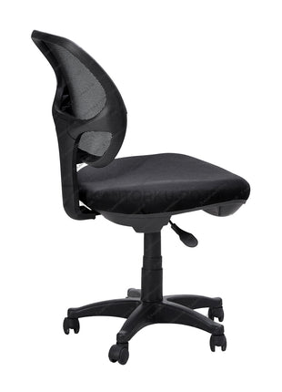 Black office chair with mesh back on a white background - KANTORKU.CO.ID Solusi Tepat Kebutuhan Kantor Kamu!!