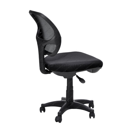 Black office chair with mesh back on a white background - KANTORKU.CO.ID Solusi Tepat Kebutuhan Kantor Kamu!!