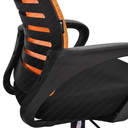 Kursi Kantor Ergonomis - kursi DENGAN sandaran tangan - Kursi Kerja desain Minimalis - Kursi Staff - Kursi Karyawan - kursi dengan roda dan hidrolik - desain elegan harga ramah di kantong - Kursi Kantor Ergotec harga di bawah 1 juta - KANTORKU