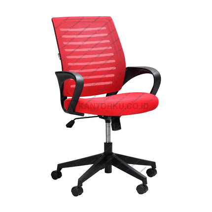 Kursi Kantor Ergonomis - kursi DENGAN sandaran tangan - Kursi Kerja desain Minimalis - Kursi Staff - Kursi Karyawan - kursi dengan roda dan hidrolik - desain elegan harga ramah di kantong - Kursi Kantor Ergotec harga di bawah 1 juta - KANTORKU