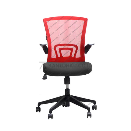 Kursi Kantor Ergonomis - kursi DENGAN sandaran tangan - Kursi Kerja desain Minimalis - Kursi Staff - Kursi Karyawan - kursi dengan roda dan hidrolik - desain elegan harga ramah di kantong - Kursi Kantor Ergotec harga di bawah 1 juta - KANTORKU