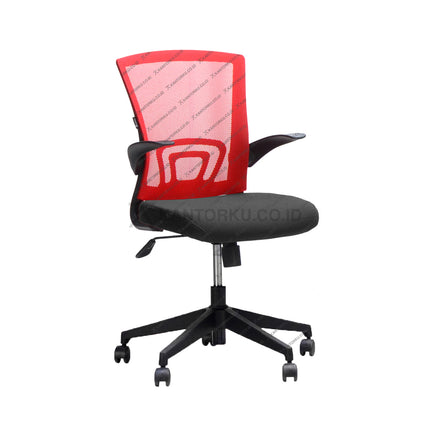 Kursi Kantor Ergonomis - kursi DENGAN sandaran tangan - Kursi Kerja desain Minimalis - Kursi Staff - Kursi Karyawan - kursi dengan roda dan hidrolik - desain elegan harga ramah di kantong - Kursi Kantor Ergotec harga di bawah 1 juta - KANTORKU