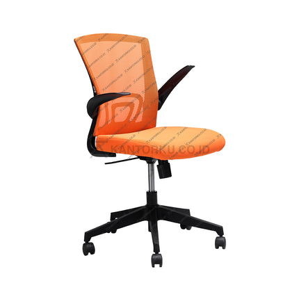 Kursi Kantor Ergonomis - kursi DENGAN sandaran tangan - Kursi Kerja desain Minimalis - Kursi Staff - Kursi Karyawan - kursi dengan roda dan hidrolik - desain elegan harga ramah di kantong - Kursi Kantor Ergotec harga di bawah 1 juta - KANTORKU