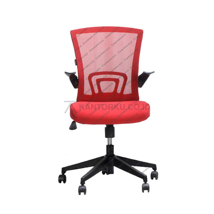 Kursi Kantor Ergonomis - kursi DENGAN sandaran tangan - Kursi Kerja desain Minimalis - Kursi Staff - Kursi Karyawan - kursi dengan roda dan hidrolik - desain elegan harga ramah di kantong - Kursi Kantor Ergotec harga di bawah 1 juta - KANTORKU