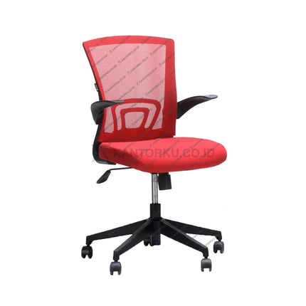 Kursi Kantor Ergonomis - kursi DENGAN sandaran tangan - Kursi Kerja desain Minimalis - Kursi Staff - Kursi Karyawan - kursi dengan roda dan hidrolik - desain elegan harga ramah di kantong - Kursi Kantor Ergotec harga di bawah 1 juta - KANTORKU