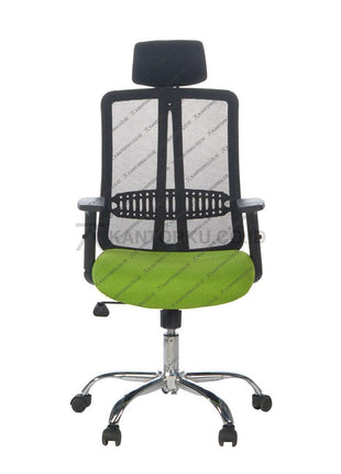 Kursi kantor berdesain minimalis sandaran jaring dengan kaki aluminium dan roda desain modern Minimalis - KANTORKU