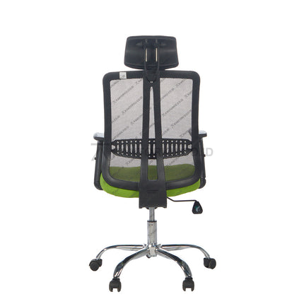 Kursi kantor berdesain minimalis sandaran jaring dengan kaki aluminium dan roda desain modern Minimalis - KANTORKU