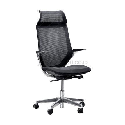 Kursi kantor Harold GL920TR dengan sandaran stainless steel kokoh kantorku.co.id