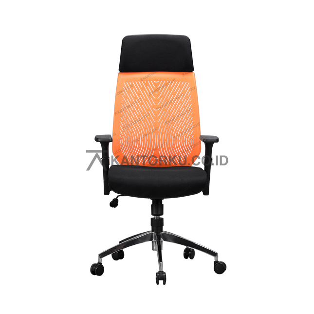 kursi kantor ergonomis dengan sandaran kepala dan lengan yang dapat disesuaikan — kantorku