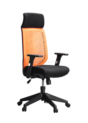 kursi kerja hitam elegan dengan mekanisme hidrolik dan tilting control — kantorku.co.id