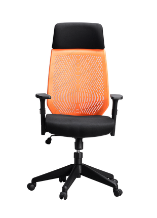 kursi kantor modern dengan sandaran kepala adjustable dan desain ergonomis — kantorku