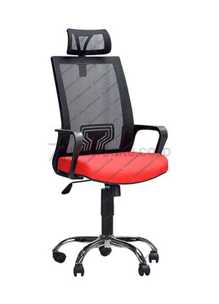 Kursi Kantor Ergonomis - Kursi Kerja desain Minimalis - Kursi Staff - Kursi Karyawan - kursi dengan roda, sandaran lengan, dan tuas hidrolik 