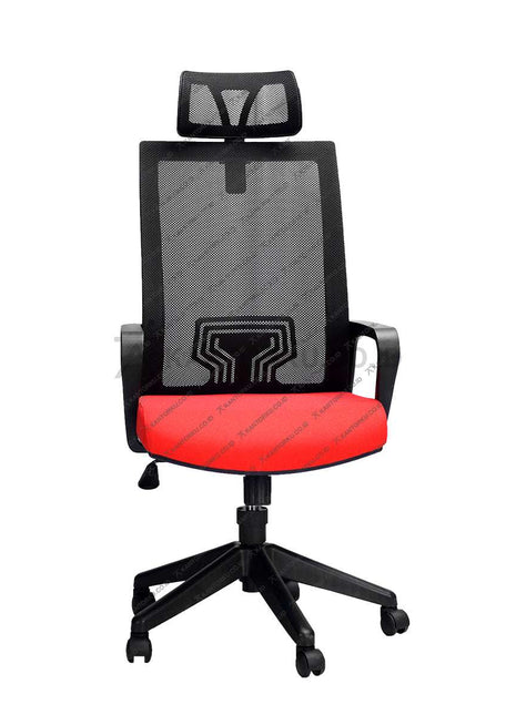 Kursi Kantor Ergonomis - Kursi Kerja desain Minimalis - Kursi Staff - Kursi Karyawan - kursi dengan roda, sandaran lengan, dan tuas hidrolik - KANTORKU