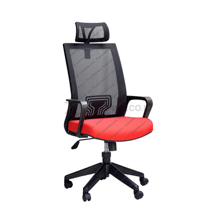 Kursi Kantor Ergonomis - Kursi Kerja desain Minimalis - Kursi Staff - Kursi Karyawan - kursi dengan roda, sandaran lengan, dan tuas hidrolik - KANTORKU