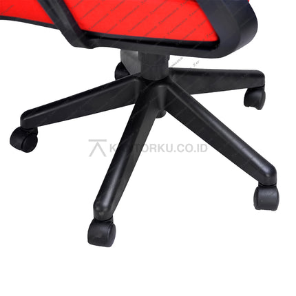 Kursi Kantor Ergonomis - Kursi Kerja desain Minimalis - Kursi Staff - Kursi Karyawan - kursi dengan roda, sandaran lengan, dan tuas hidrolik - KANTORKU