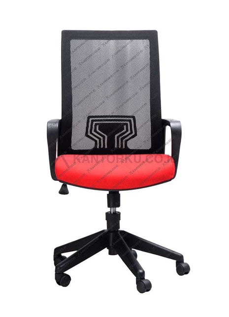 Kursi Kantor Ergonomis - Kursi Kerja desain Minimalis - Kursi Staff - Kursi Karyawan - kursi dengan roda, sandaran lengan, dan tuas hidrolik - KANTORKU