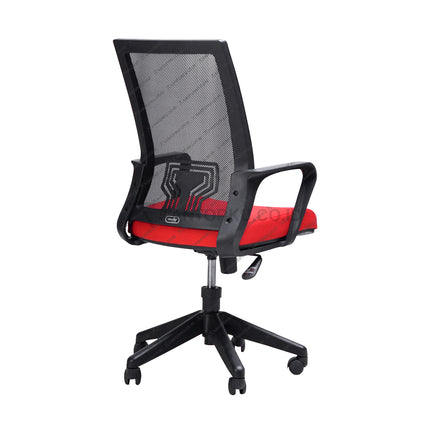 Kursi Kantor Ergonomis - Kursi Kerja desain Minimalis - Kursi Staff - Kursi Karyawan - kursi dengan roda, sandaran lengan, dan tuas hidrolik - KANTORKU