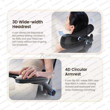 Sihoo B100 Pro kursi kerja ergonomis nyaman untuk penggunaan jangka panjang - Tersedia di Kantorku
