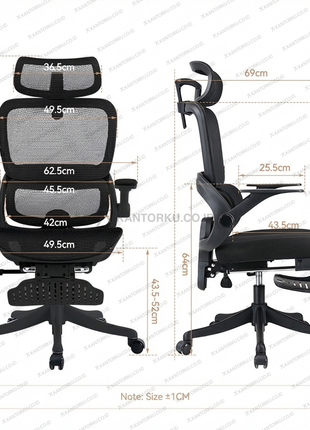 Sihoo B100 Pro kursi ergonomis dengan sandaran tangan 4D yang dapat disesuaikan - Tersedia di Kantorku