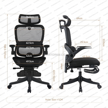Sihoo B100 Pro kursi ergonomis dengan sandaran tangan 4D yang dapat disesuaikan - Tersedia di Kantorku