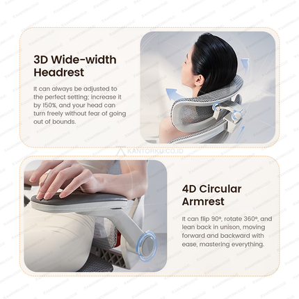 Sihoo B100 Pro kursi kerja ergonomis nyaman untuk penggunaan jangka panjang - Tersedia di Kantorku