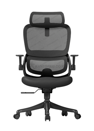 Kursi kantor ergonomis SIHOO B100 SE 201 warna hitam dengan sandaran fleksibel – Tersedia di Kantorku.