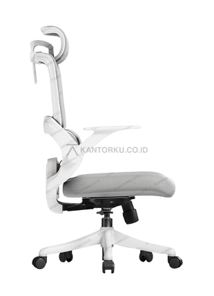 Kursi ergonomis abu-abu Sihoo dengan desain elegan untuk produktivitas kerja – Tersedia di Kantorku
