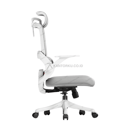 Kursi ergonomis abu-abu Sihoo dengan desain elegan untuk produktivitas kerja – Tersedia di Kantorku