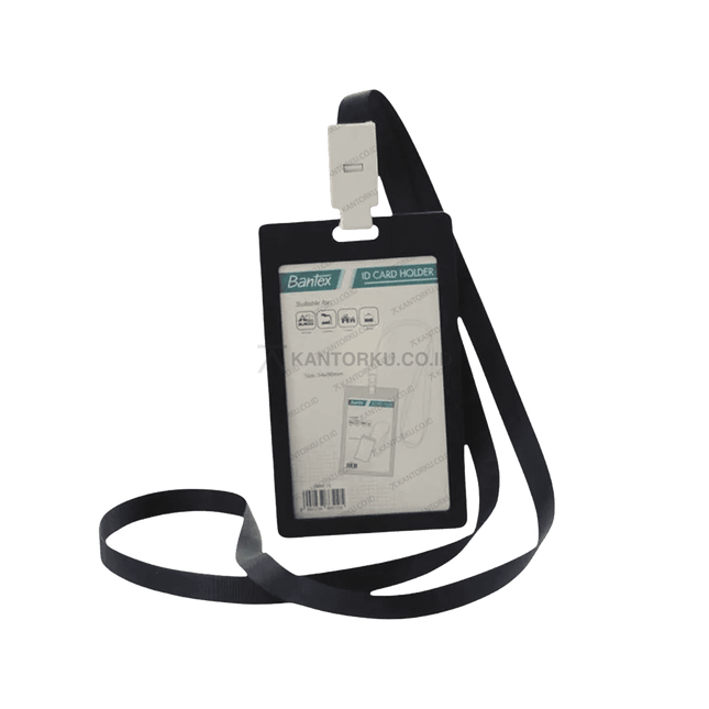 Tempat ID card Bantex kokoh dan transparan dengan clip pakaian – Tersedia di Kantorku.co.id
