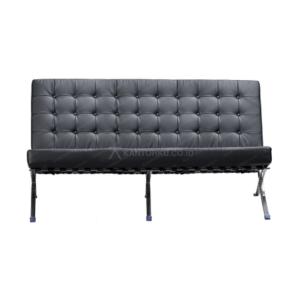 Sofa BARCEL 3 Seat hitam elegan dengan bahan Oscar premium dari Kantorku