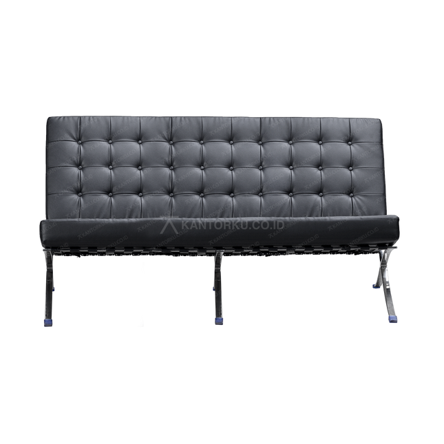 Sofa BARCEL 3 Seat hitam elegan dengan bahan Oscar premium dari Kantorku