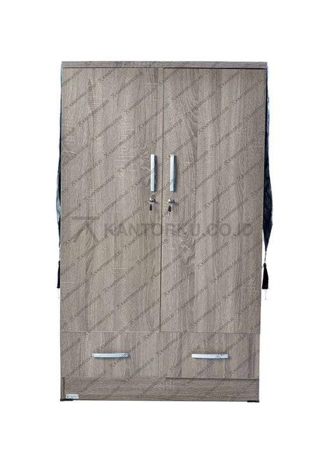 Lunar Lemari Pakaian 2 Pintu Baby Locker berbahan partikel board dengan desain minimalis – KANTORKU