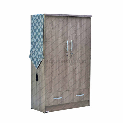 Lemari pakaian dua pintu Baby Locker motif sederhana untuk kamar tidur – KANTORKU.CO.ID