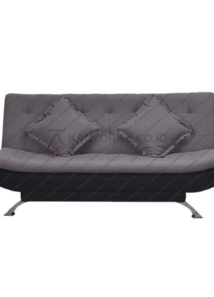 Sofabed Boston by Oliv desain simple dan elegan dengan kaki chrome mengilap, dapat diubah menjadi flat bed multifungsi — kantorku