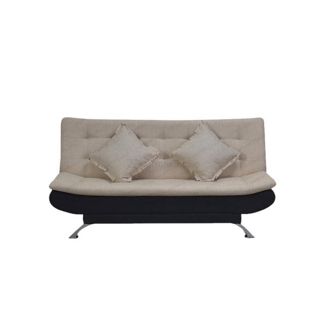 Sofabed Boston Oliv multifungsi modern dengan kaki chrome elegan Tersedia di Kantorku