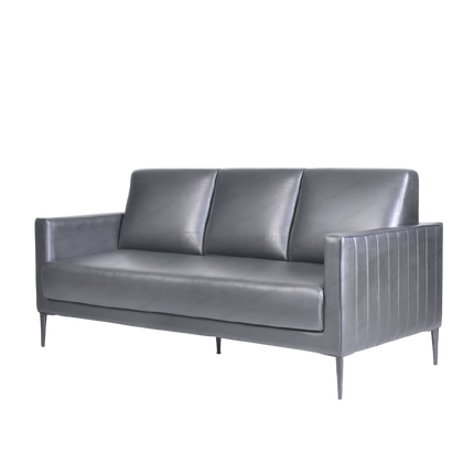 Sofa 3 seater ergonomis nyaman terjangkau dengan bahan kulit sintetis premium Tersedia di Kantorku.co.id