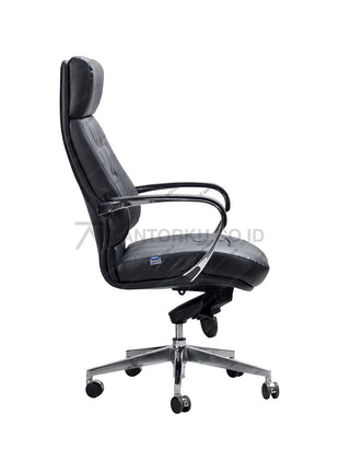 Indachi Brasco I AL HDT kursi direktur dengan frame kaki aluminium kokoh dan stabil dari Kantorku.