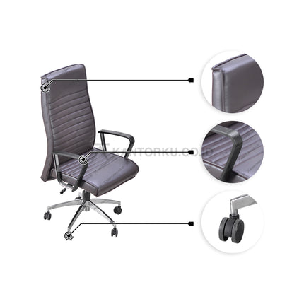 Kursi ini cocok digunakan sebagai kursi rapat, kursi pimpinan, kursi direktur, kursi manajer, kursi eselon, maupun kursi eksekutif. Dengan desain elegan dan harga yang sangat ramah di kantong - SAVELLO BRAVO - KANTORKU
